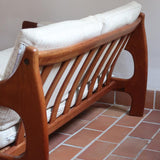 Canapé scandinave 2 places en teck – design nordique années 60/70