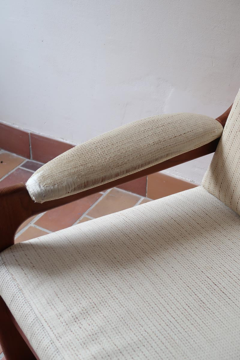 Canapé scandinave 2 places en teck – design nordique années 60/70