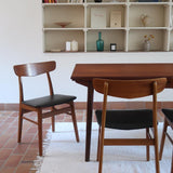 chaise-farstrup-scandinave-vintage-teck-assise-noire