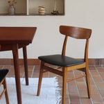 chaise-farstrup-scandinave-vintage-teck-assise-noire