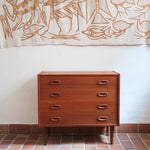 commode scandinave teck poignées intégrées danemark années 60 design nordique vintage