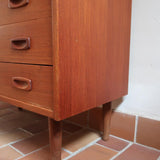 commode scandinave teck poignées intégrées danemark années 60 design nordique vintage