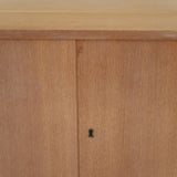 Enfilade mid-century en chêne clair WK Möbel années 60, 4 tiroirs et 2 portes coulissantes, socle plein, design allemand