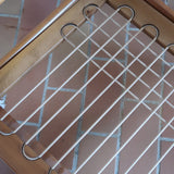 Fauteuil danois vintage en bois sculpté avec assise vert olive, design organique des années 60.