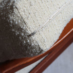 fauteuil scandinave en teck bouclette écrue attribué à børge jensen & sønner danemark années 60