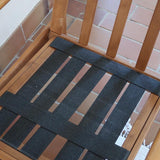 Fauteuil vintage allemand en hêtre et tissu beige 60's