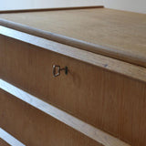 haute commode scandinave chêne clair danemark années 60 design nordique vintage