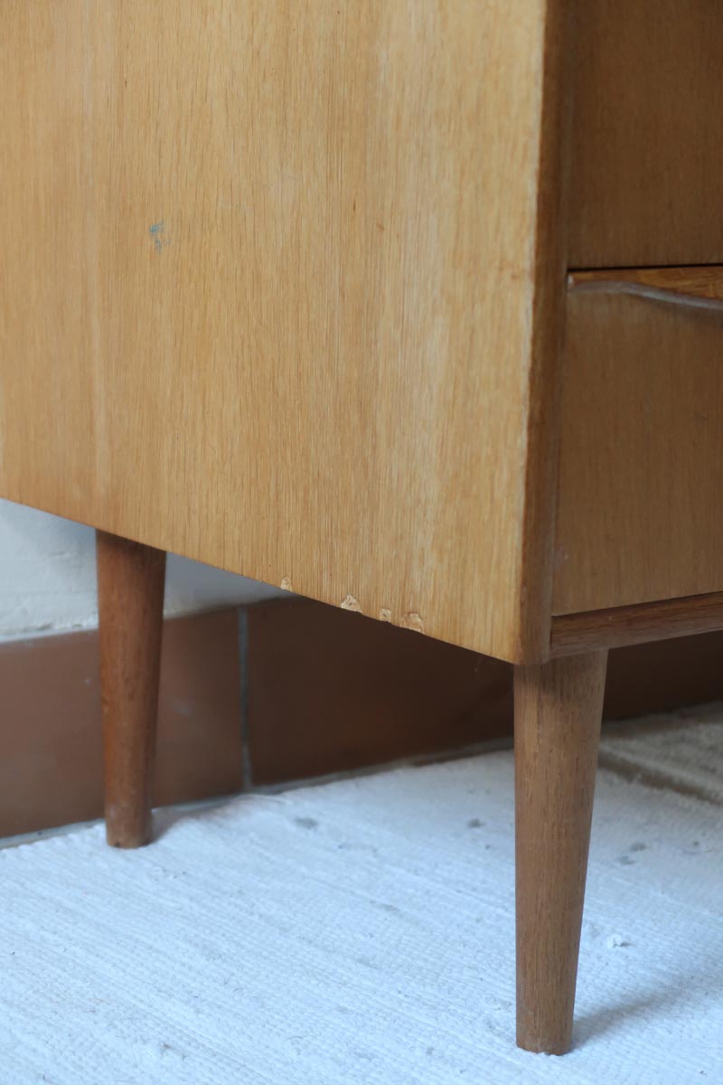 haute commode scandinave chêne clair danemark années 60 design nordique vintage