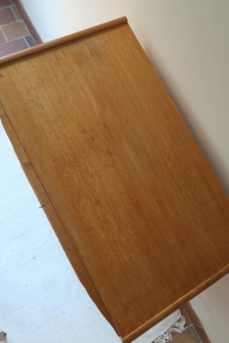 haute commode scandinave chêne clair danemark années 60 design nordique vintage