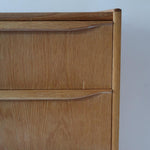 haute commode scandinave chêne clair danemark années 60 design nordique vintage