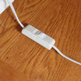 Lampe bureau chevet scandinave années 70, base métal laqué blanc, tige chrome, tête conique orientable blanche, style fonctionnalis