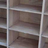 Meuble à casiers vintage en bois – style atelier