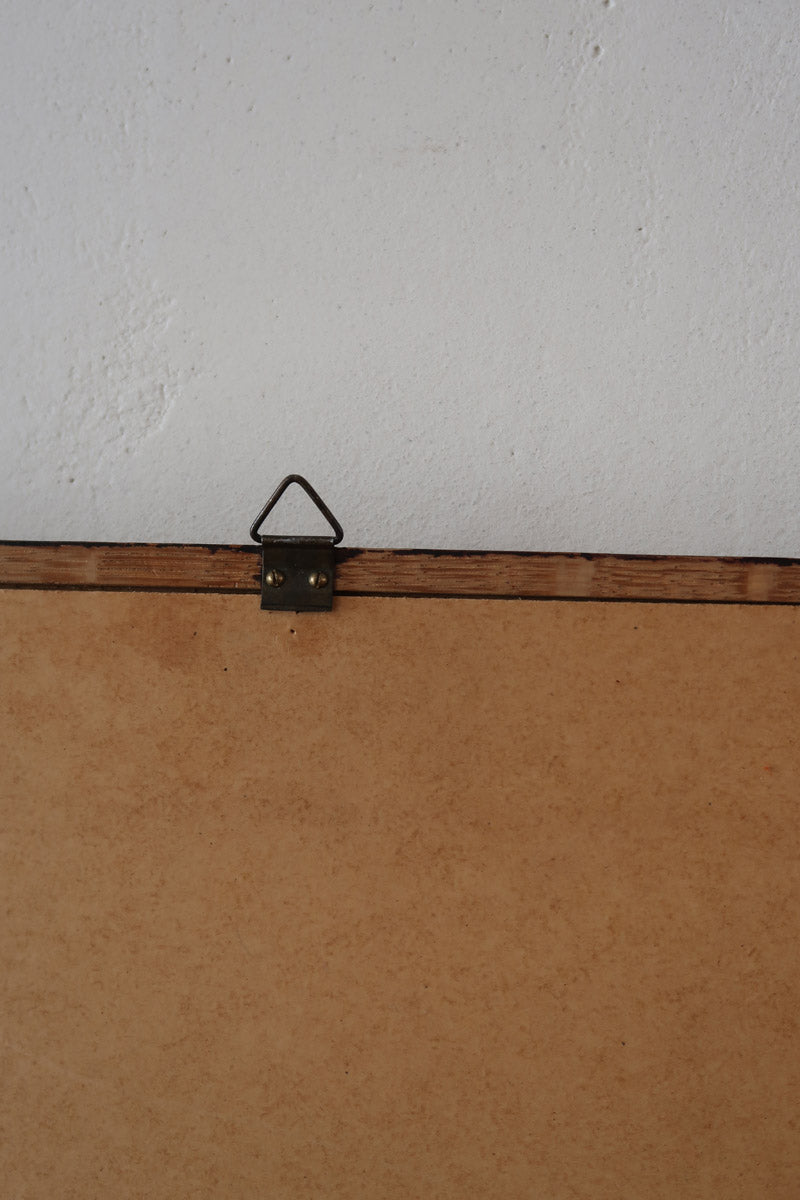 Miroir mural palissandre scandinave années 60, cadre fin lignes épurées, veinage profond, design danois mid-century premium
