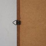 Miroir mural palissandre scandinave années 60, cadre fin lignes épurées, veinage profond, design danois mid-century premium