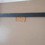 Miroir mural teck scandinave années 60 montants fuseau sculptés, silhouette sculpturale, sans cadre traversant, design danois mid-century statement