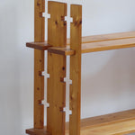 bibliothèque pin massif style charlotte perriand années 80 mobilier vintage