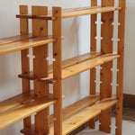 bibliothèque pin massif style charlotte perriand années 80 mobilier vintage