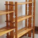 bibliothèque pin massif style charlotte perriand années 80 mobilier vintage