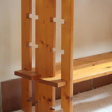 bibliothèque pin massif style charlotte perriand années 80 mobilier vintage