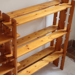 bibliothèque pin massif style charlotte perriand années 80 mobilier vintage