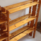 bibliothèque pin massif style charlotte perriand années 80 mobilier vintage