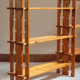 bibliothèque pin massif style charlotte perriand années 80 mobilier vintage