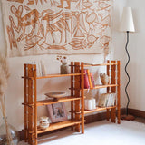 bibliothèque pin massif style charlotte perriand années 80 mobilier vintage