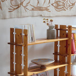 bibliothèque pin massif style charlotte perriand années 80 mobilier vintage