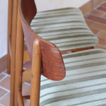 Paire de chaises scandinaves Farstrup vintage en teck et tissu vert