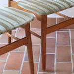 Paire de chaises scandinaves Farstrup vintage en teck et tissu vert