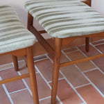 Paire de chaises scandinaves Farstrup vintage en teck et tissu vert