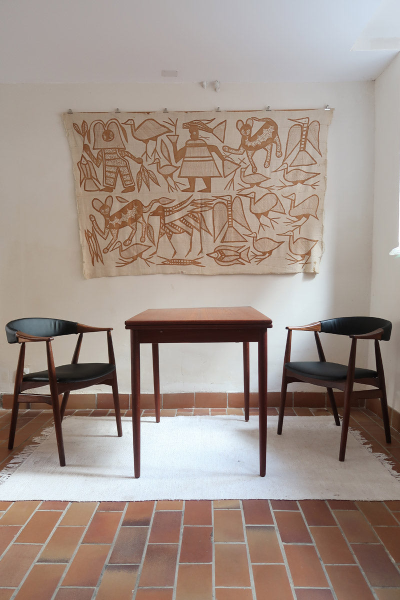 paire de chaises thomas harlev modèle 213 farstrup teck et skaï noir danemark années 60