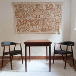 paire de chaises thomas harlev modèle 213 farstrup teck et skaï noir danemark années 60