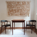 paire de chaises thomas harlev modèle 213 farstrup teck et skaï noir danemark années 60