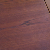 table à manger scandinave en teck massif extensible années 60 avec chants arrondis et piètement fuselé