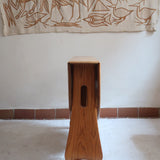 Table Ercol drop leaf en bois massif clair, plateau ovale à abattants, années 70.
