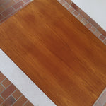 Table à manger extensible Farstrup en teck, design danois mid-century années 60, piètement bois massif et plateau rectangulaire