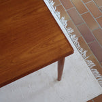 Table à manger extensible Farstrup en teck, design danois mid-century années 60, piètement bois massif et plateau rectangulaire
