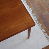Table à manger extensible Farstrup en teck, design danois mid-century années 60, piètement bois massif et plateau rectangulaire