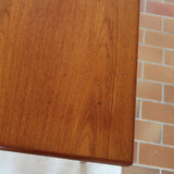 Table à manger extensible Farstrup en teck, design danois mid-century années 60, piètement bois massif et plateau rectangulaire