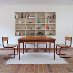 Table à manger extensible Farstrup en teck, design danois mid-century années 60, piètement bois massif et plateau rectangulaire