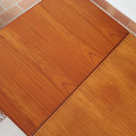 Table à manger extensible Farstrup en teck, design danois mid-century années 60, piètement bois massif et plateau rectangulaire