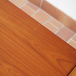 Table à manger extensible Farstrup en teck, design danois mid-century années 60, piètement bois massif et plateau rectangulaire
