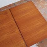 Table à manger extensible Farstrup en teck, design danois mid-century années 60, piètement bois massif et plateau rectangulaire