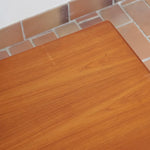 Table à manger extensible Farstrup en teck, design danois mid-century années 60, piètement bois massif et plateau rectangulaire