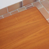 Table à manger extensible Farstrup en teck, design danois mid-century années 60, piètement bois massif et plateau rectangulaire