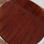 Table à manger ronde en palissandre avec piètement central, design mid century années 60