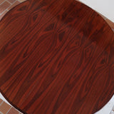Table à manger ronde en palissandre avec piètement central, design mid century années 60