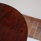 Table à manger ronde en palissandre avec piètement central, design mid century années 60