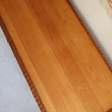 Table à manger en rotin et osier, plateau en hêtre, années 60